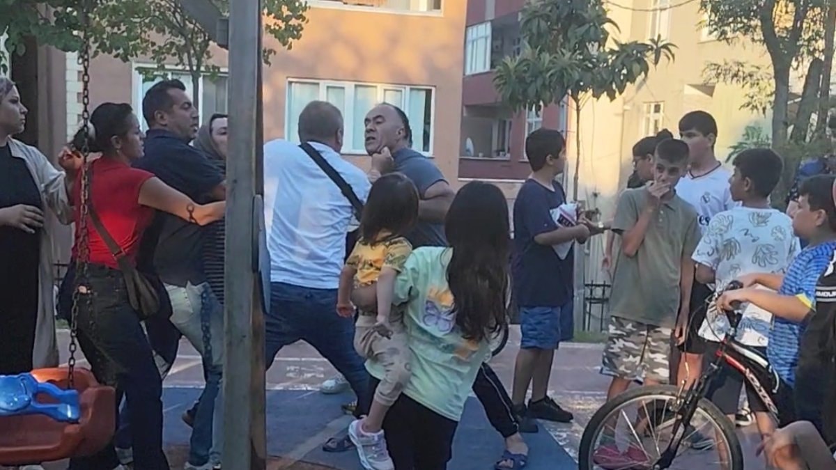İstanbul'da parktaki kadın tartışmasına eşler dahil oldu: Tekme ve yumruklar havada uçuştu