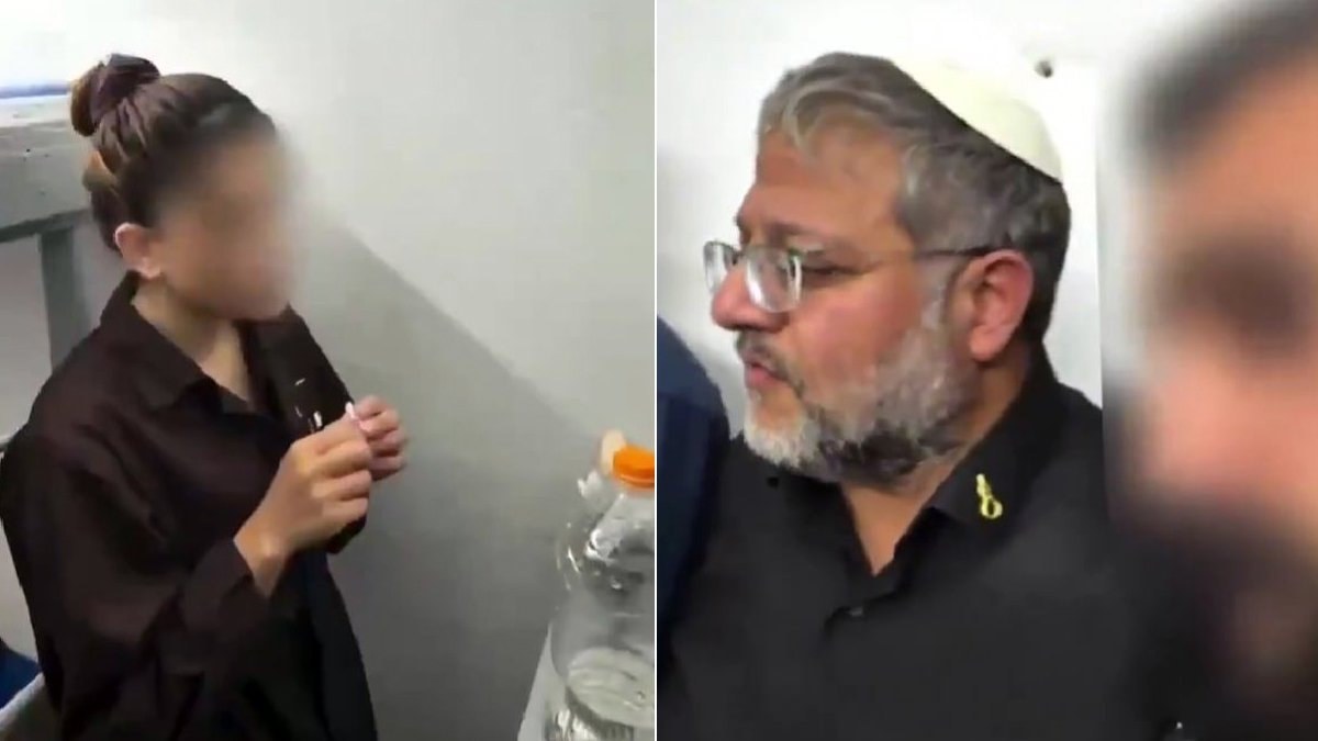 Ben-Gvir'den Filistinli kadın esire alaycı sözler: Burası otel değil