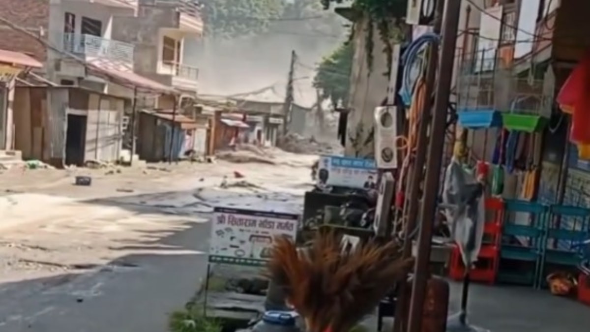 Nepal'deki sel felaketinin başlangıcına ait görüntüler