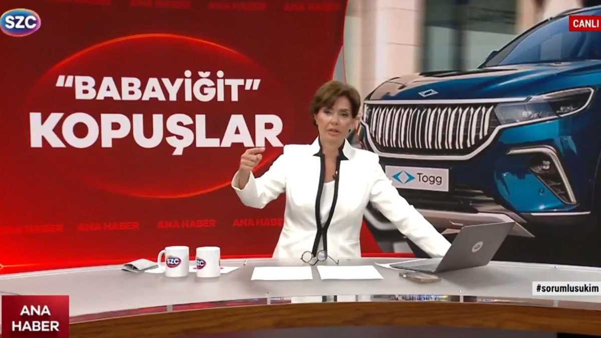 Özlem Gürses'ten canlı yayında Togg gafı
